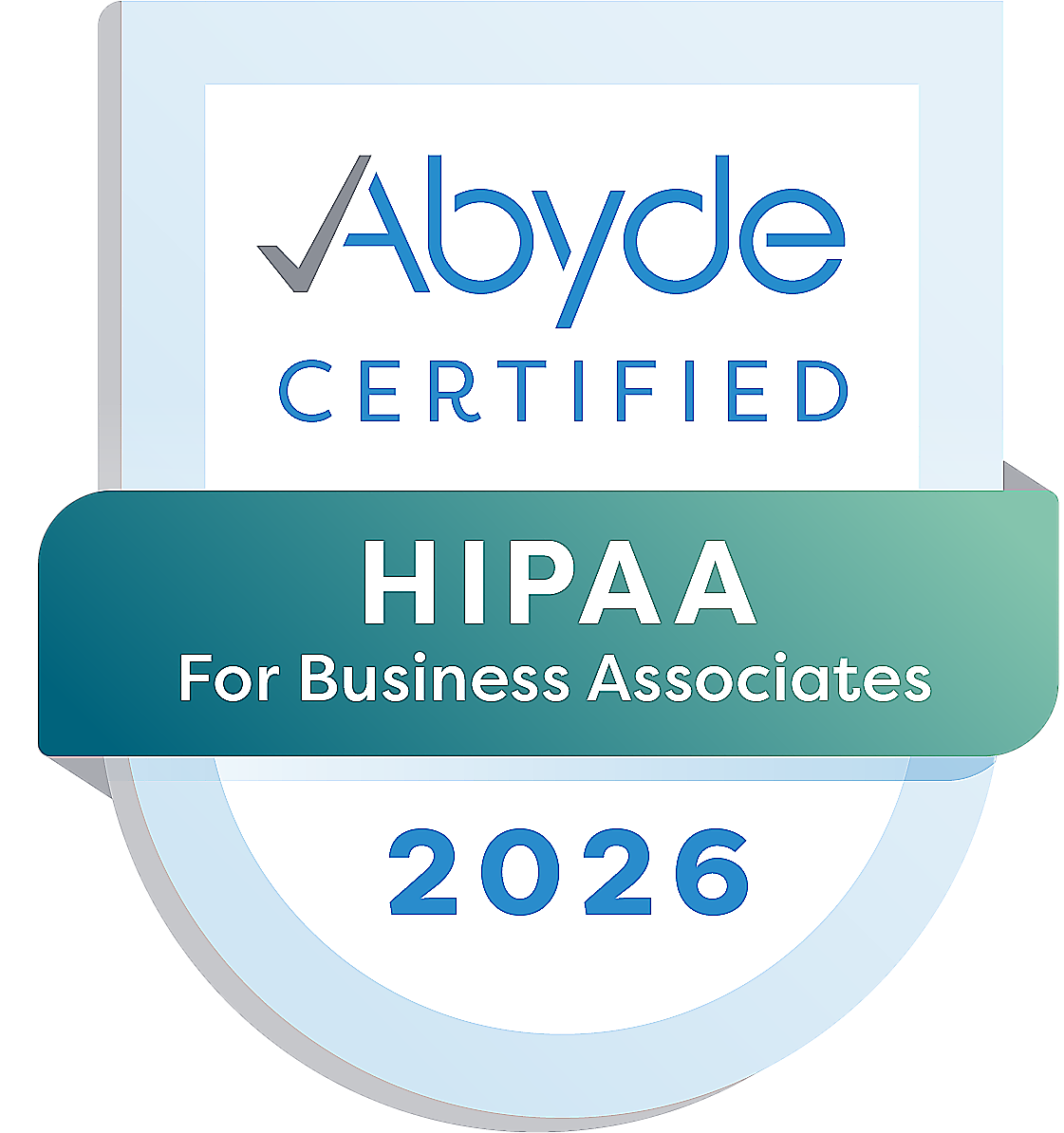 Abyde HIPAA Certified 2026 — For Business Associates